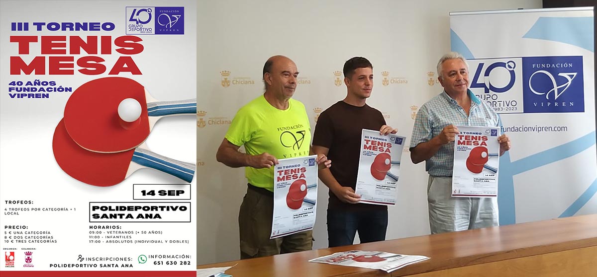 PRESENTACIÓN III TORNEO TENIS MESA FUNDACION VIPREN